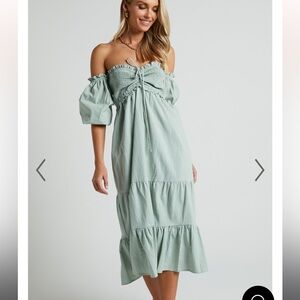 Showpo Nikka Midi Dress Sage